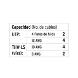 Canaleta de 1 vía 10 x 20 mm, VOLTECK 10 x 20 mm