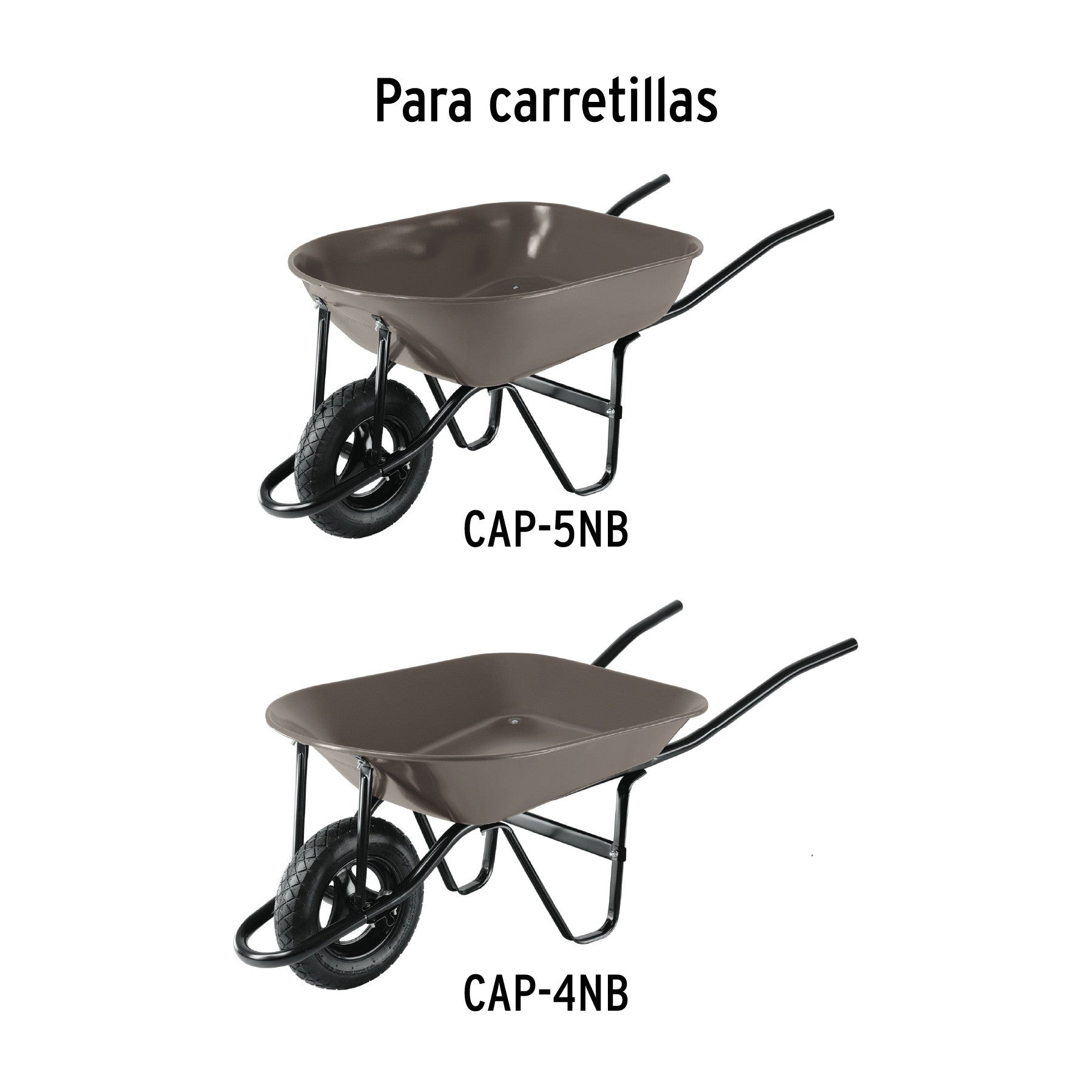 Caja c/llanta neumática y acc. p/carretilla gris PRETUL gris