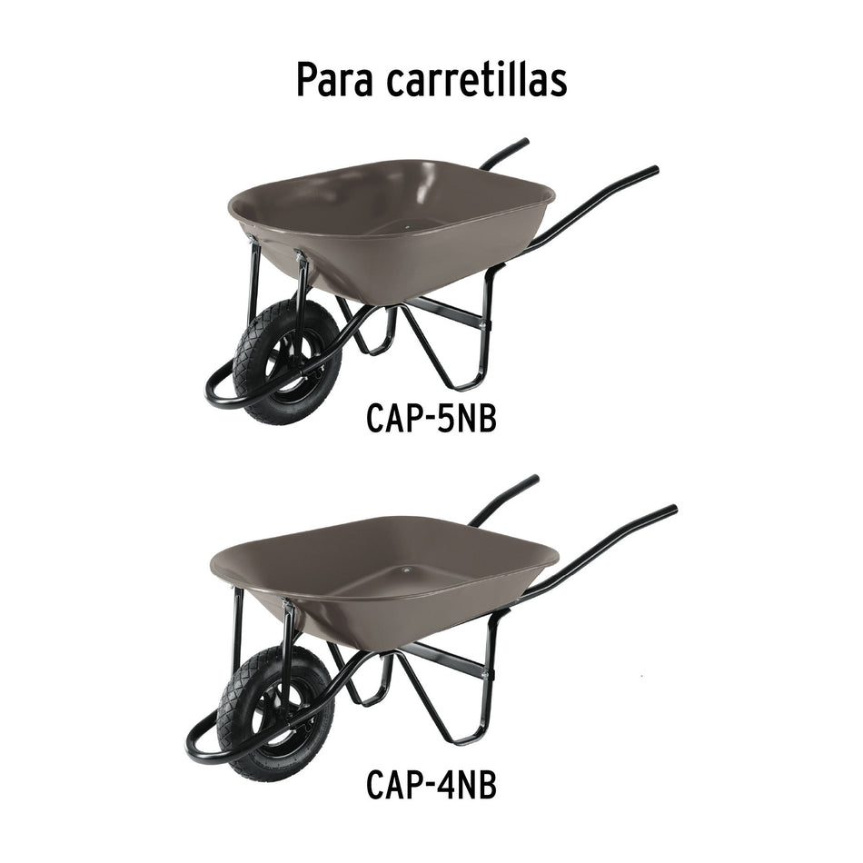 Caja c/llanta neumática y acc. p/carretilla gris PRETUL gris