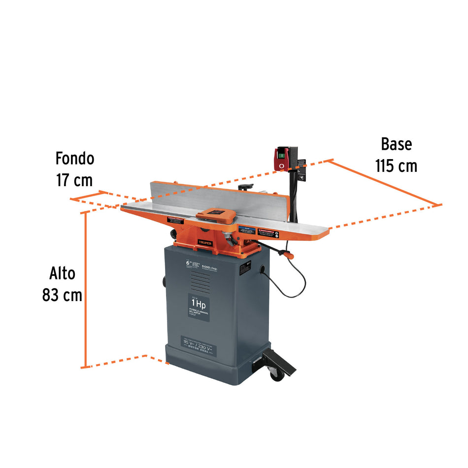 Canteadora de piso 6" 1 HP (750 W) Truper