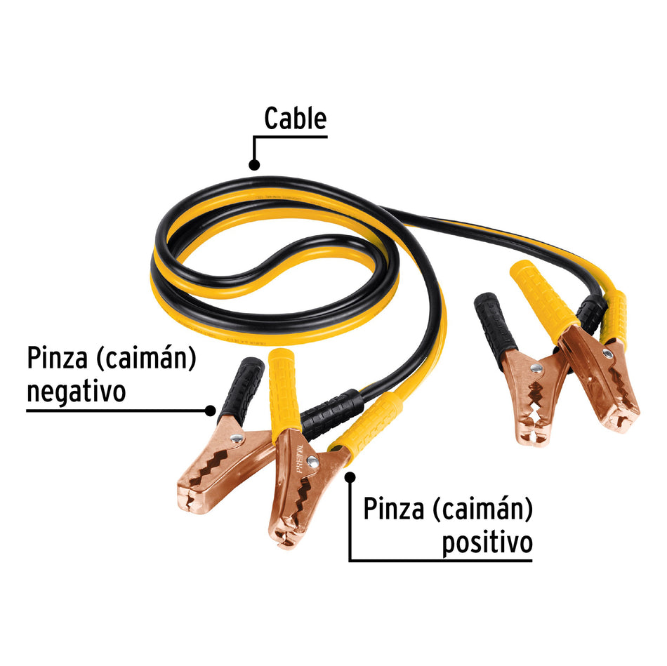 Cables pasa corriente 2 m 125 A 10 AWG Pretul