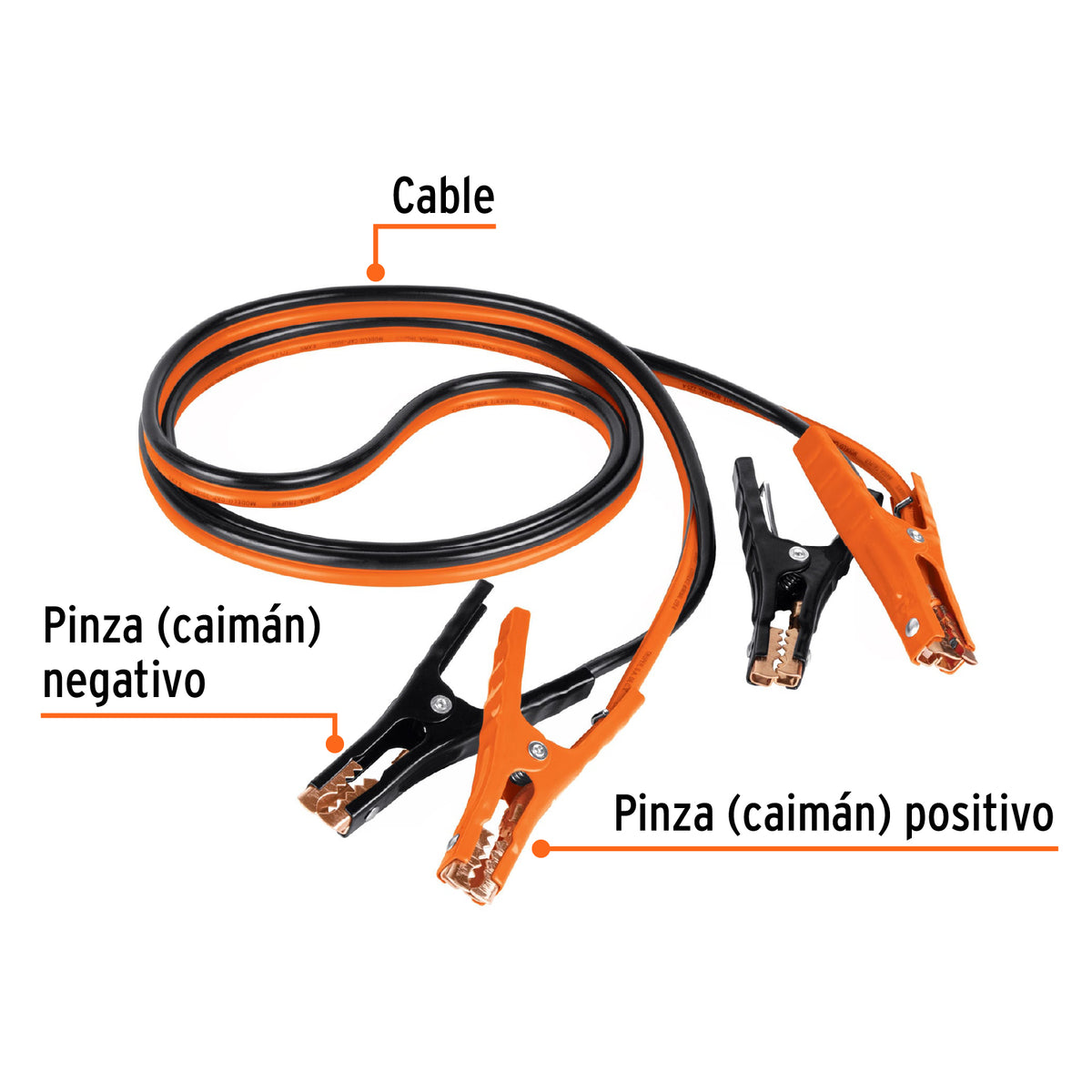 Cables pasa corriente 3 m 225 A 8 AWG con funda Truper