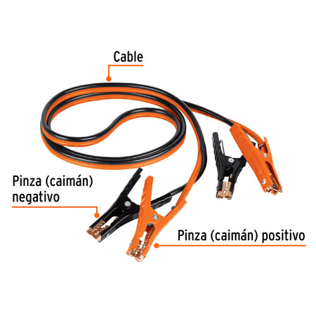 Cables pasa corriente 3 m 225 A 8 AWG con funda Truper