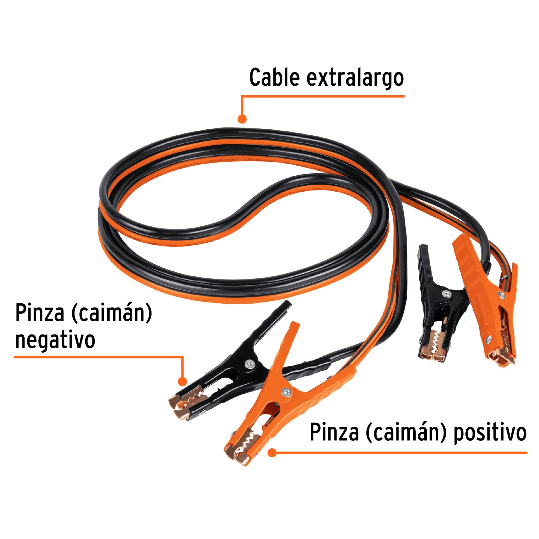Cables pasa corriente 3.5 m 350 A 6 AWG con funda Expert
