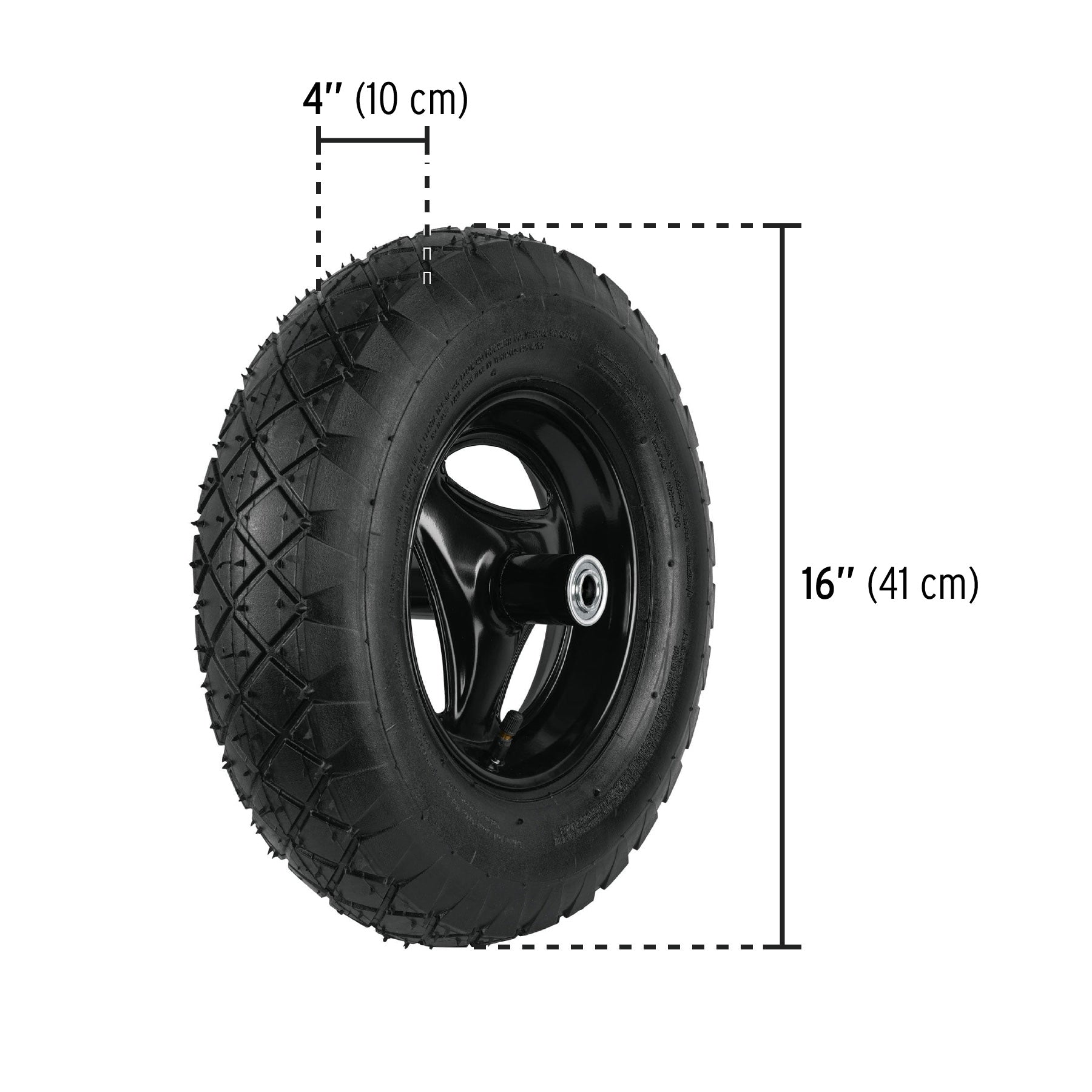 Carretilla 3.5 ft3 roja, angosta ,neumática, tubular, PRETUL