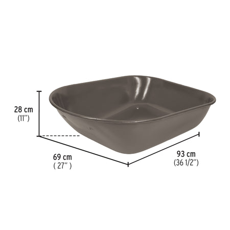 Carretilla 5.5ft3 gris, neumática, bastidores madera, PRETUL Gris