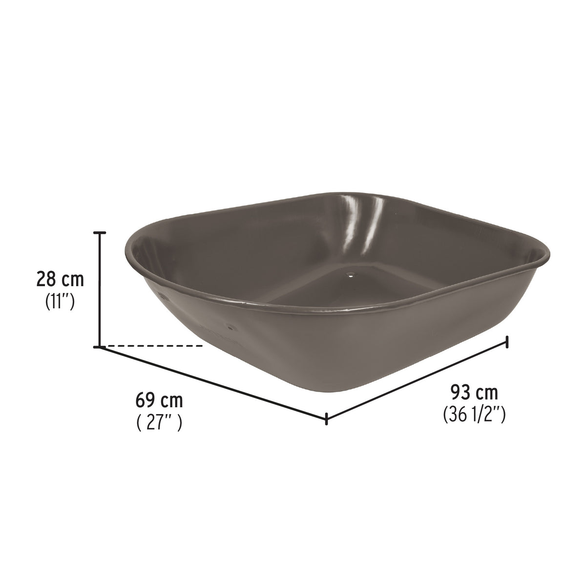 Carretilla 5.5ft3 gris, neumática, bastidores madera, PRETUL Gris
