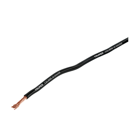Carrete con 3.5 m de cable primario negro calibre 12, Truper