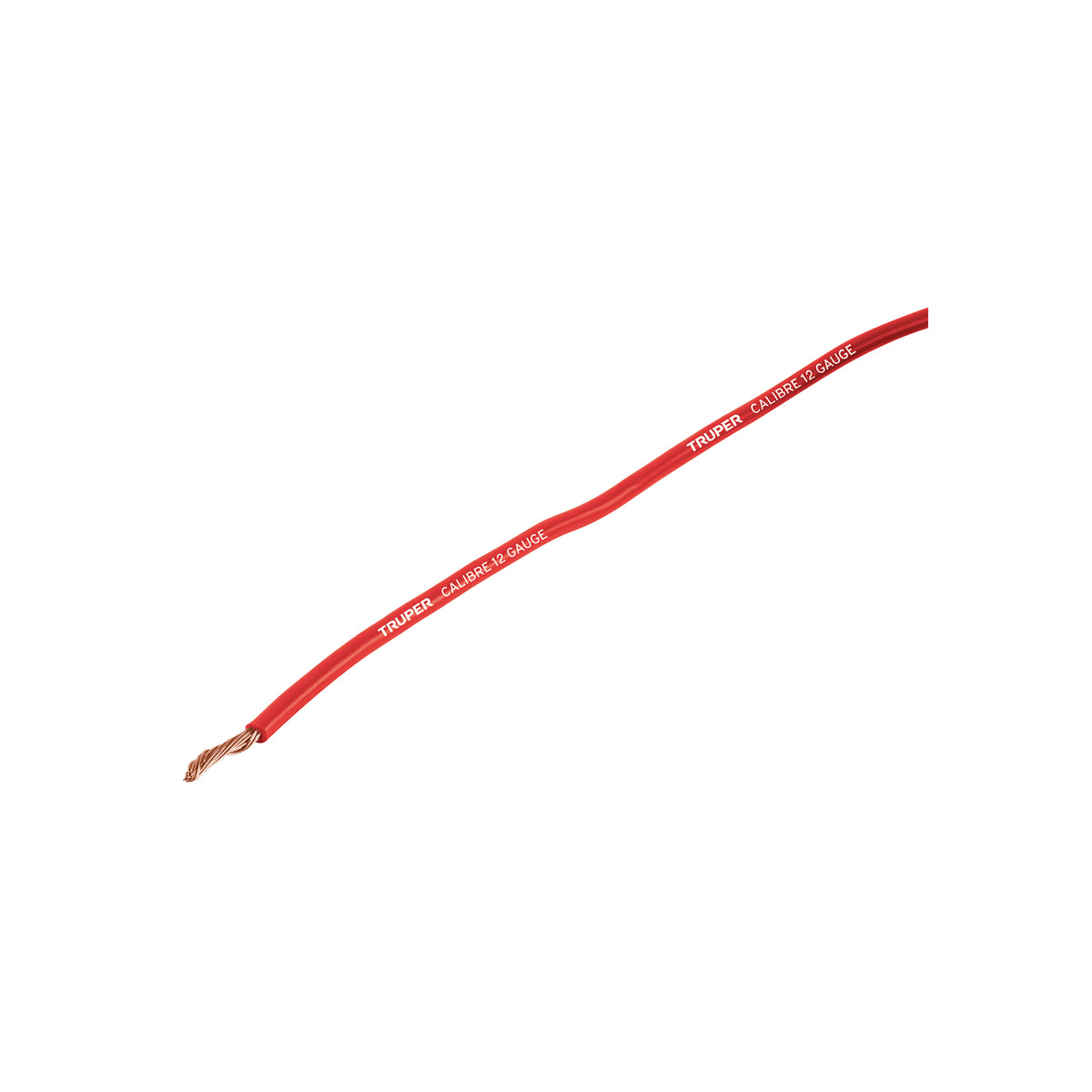 Carrete con 3.5 m de cable primario rojo calibre 12, Truper