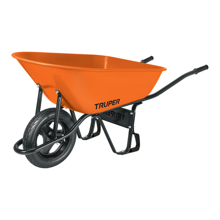 Carretilla 8 ft3 Imponchable, bastidor tubular, Truper