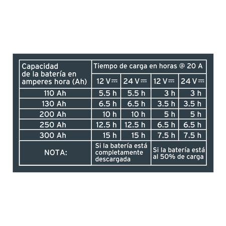 Cargador de baterías 20 A, arrancador de 100A, 12V/24V