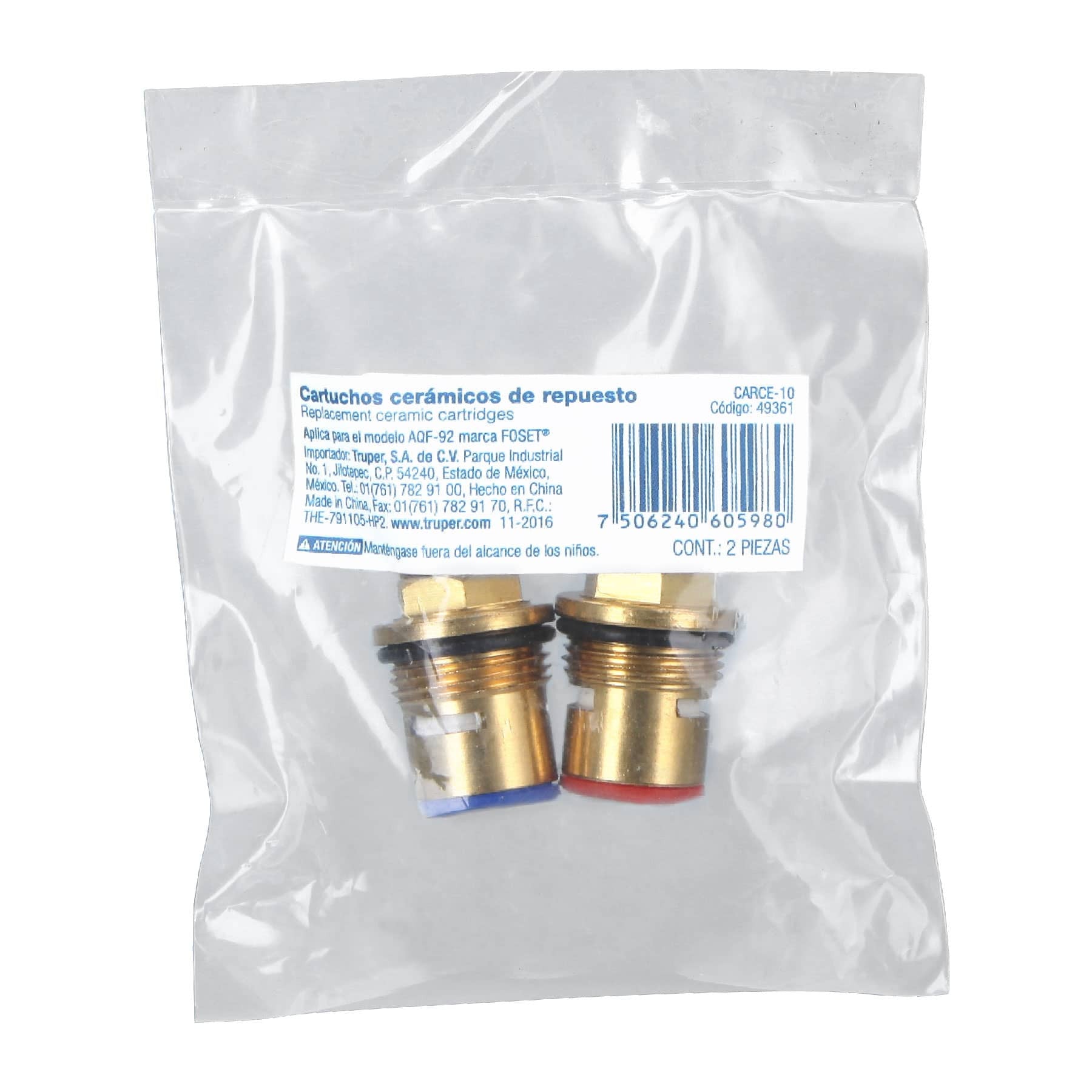Bolsa con 2 cartuchos ceramicos para AQF-92 FOSET
