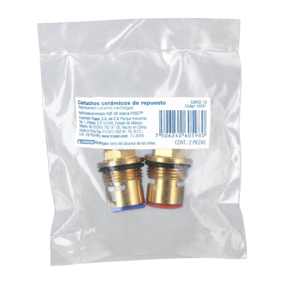 Bolsa con 2 cartuchos ceramicos para AQF-92 FOSET