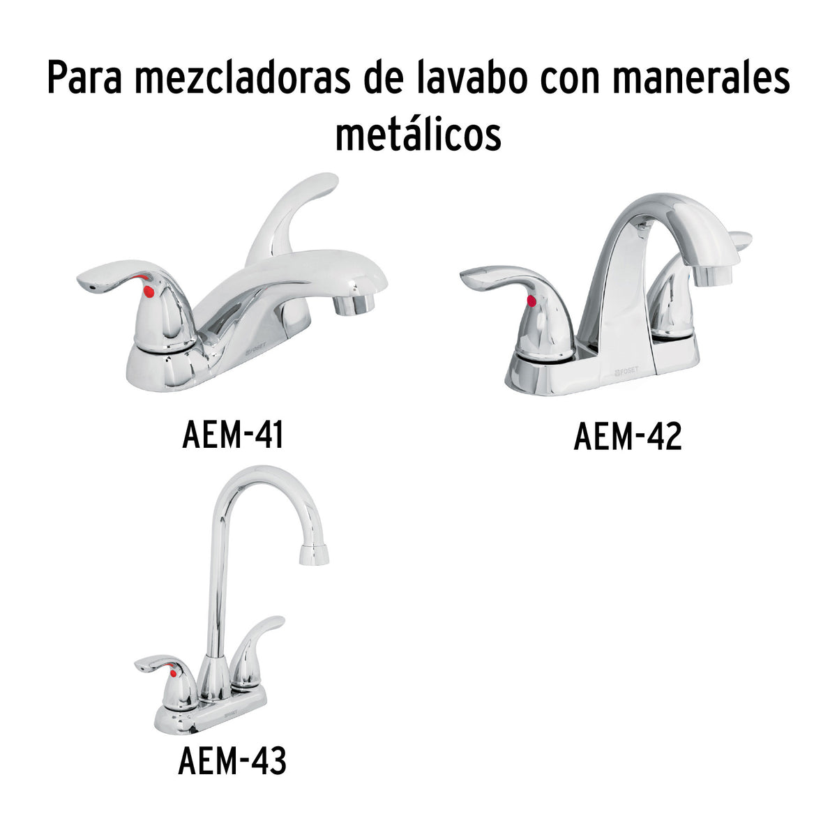 Juego de 2 cartuchos ceramicos POM FOSET