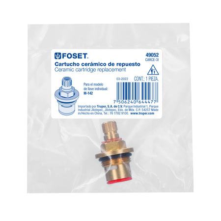 Cartucho cerámico para llave M-142, FOSET