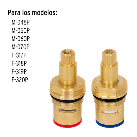Bolsa con 2 cartuchos ceramicos para mezcladoras de palanca