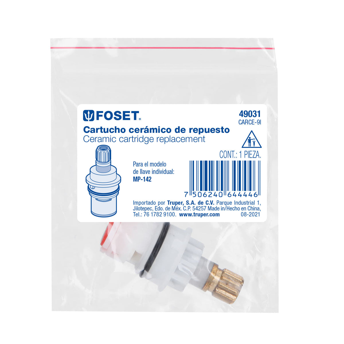 Cartucho cerámico para llave MP-142, FOSET