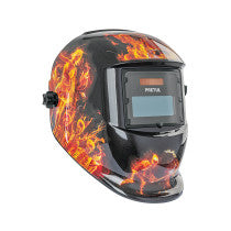 Careta electronica para soldar sombra 9-13 fuego PRETUL