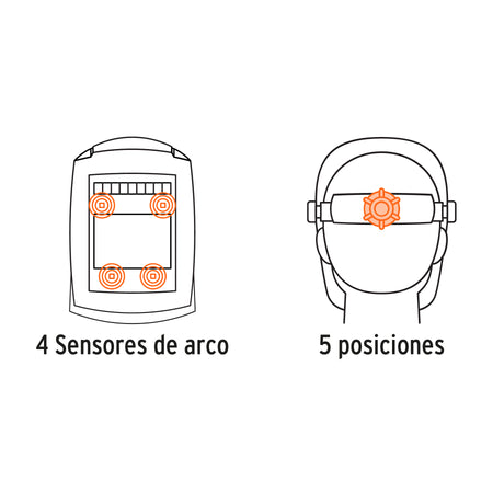 Careta electronica para soldar 9-13 panel digital TRUPER