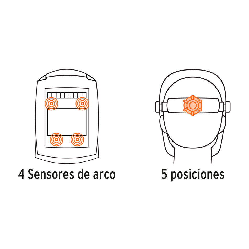 Careta electronica para soldar 9-13 panel digital TRUPER