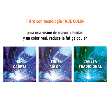 Careta electronica para soldar 9-13 panel digital TRUPER