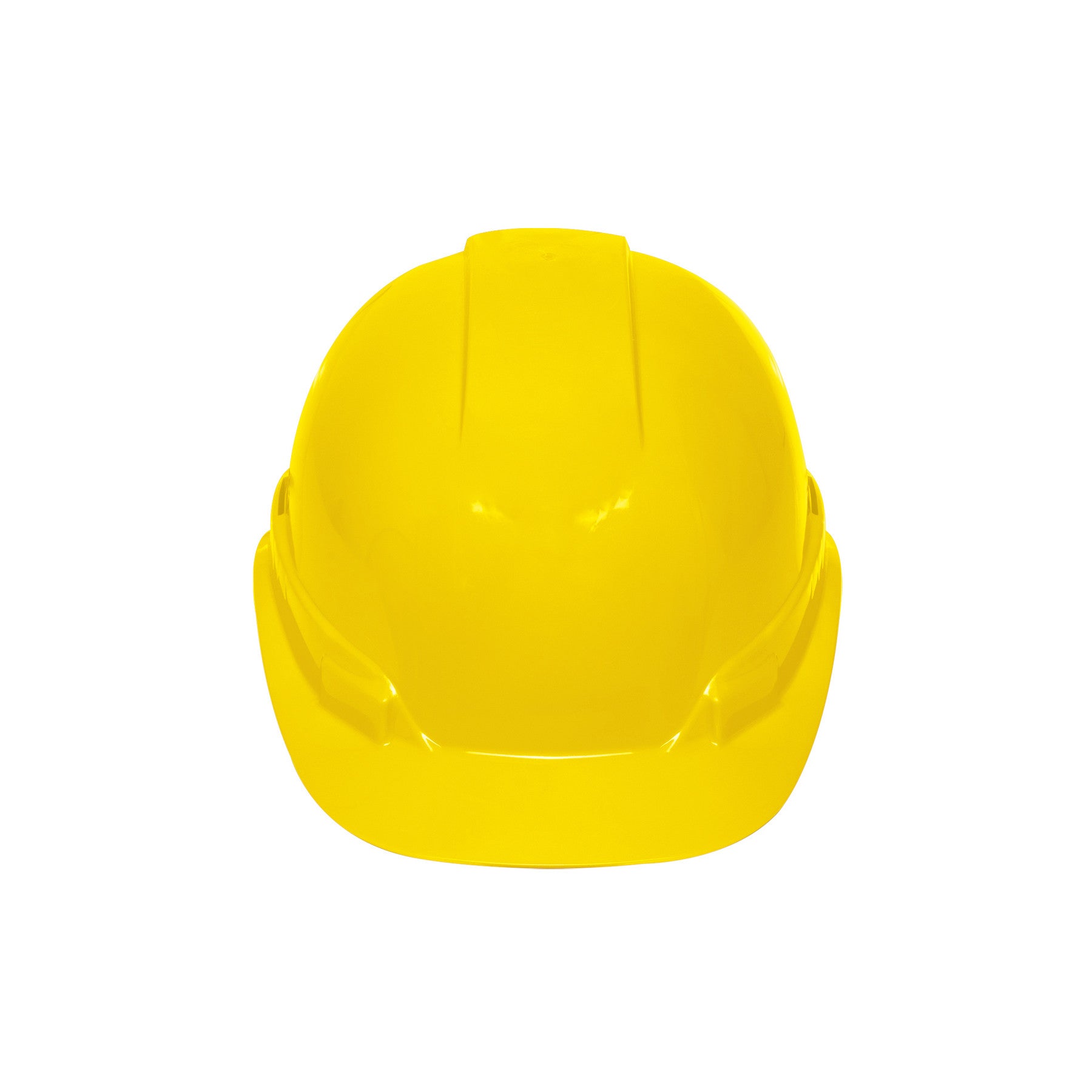 Casco de seguridad ventilado ajuste de matraca amarillo