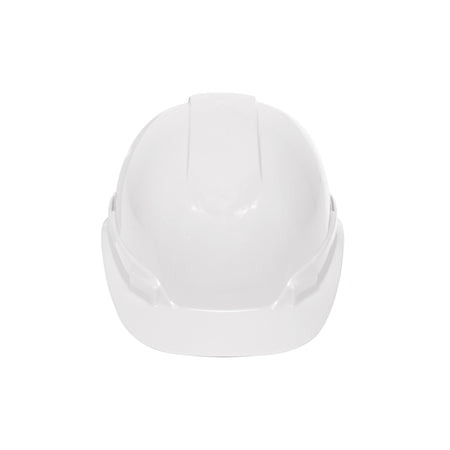 Casco de seguridad ventilado ajuste de matraca blanco