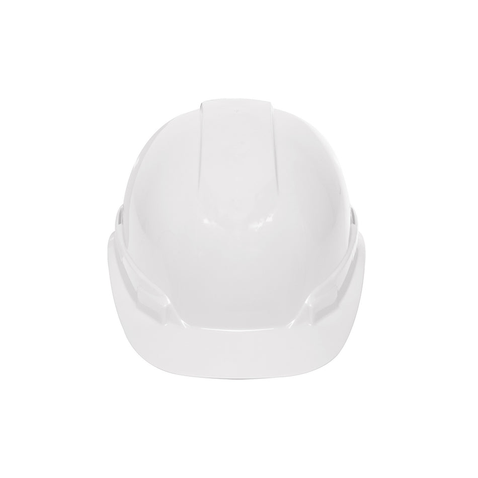 Casco de seguridad ventilado ajuste de matraca blanco