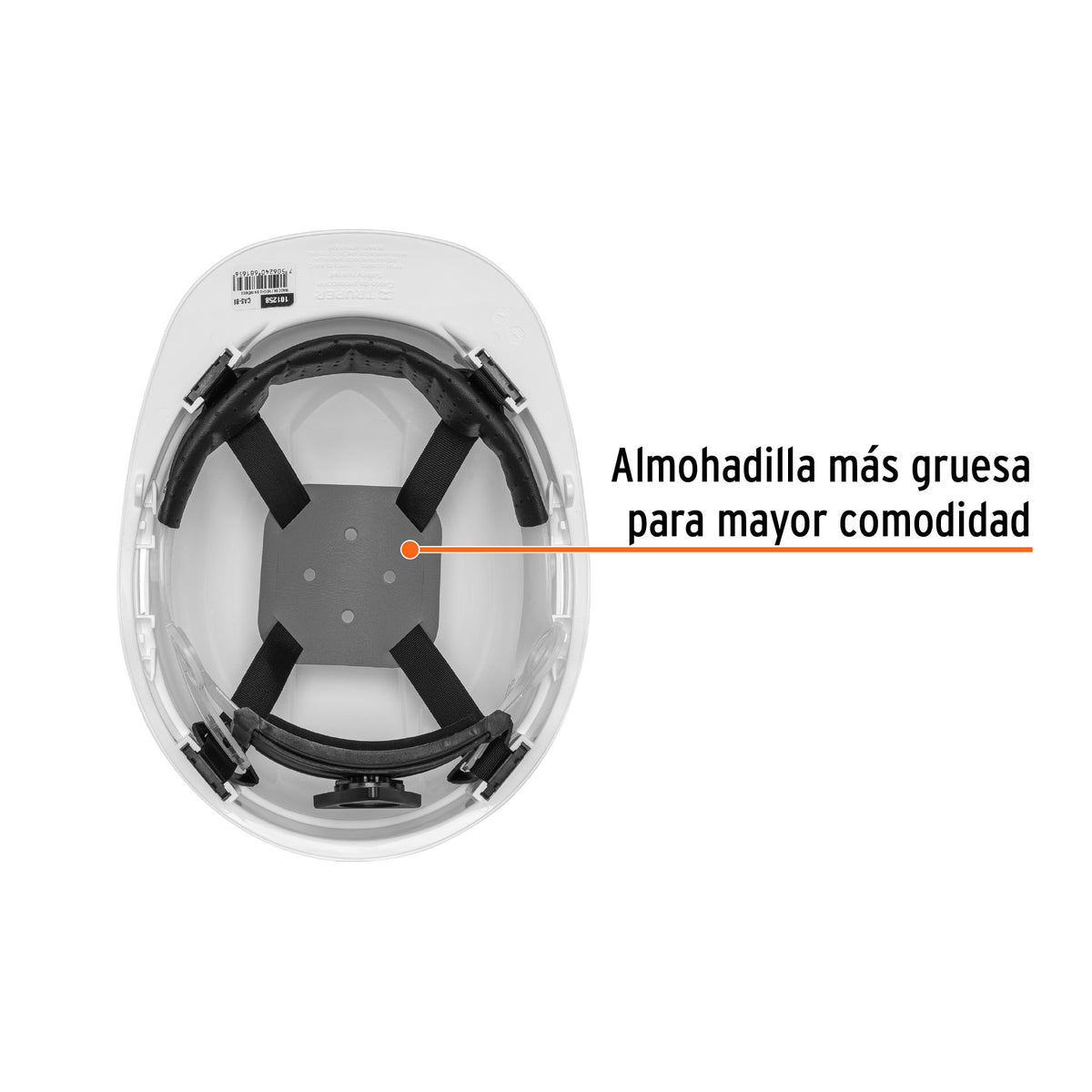 Casco de seguridad ventilado ajuste de matraca blanco