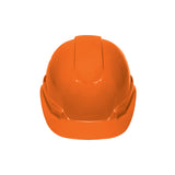 Casco de seguridad ventilado ajuste de matraca naranja