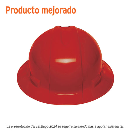 Casco de seguridad ala ancha Truper rojo
