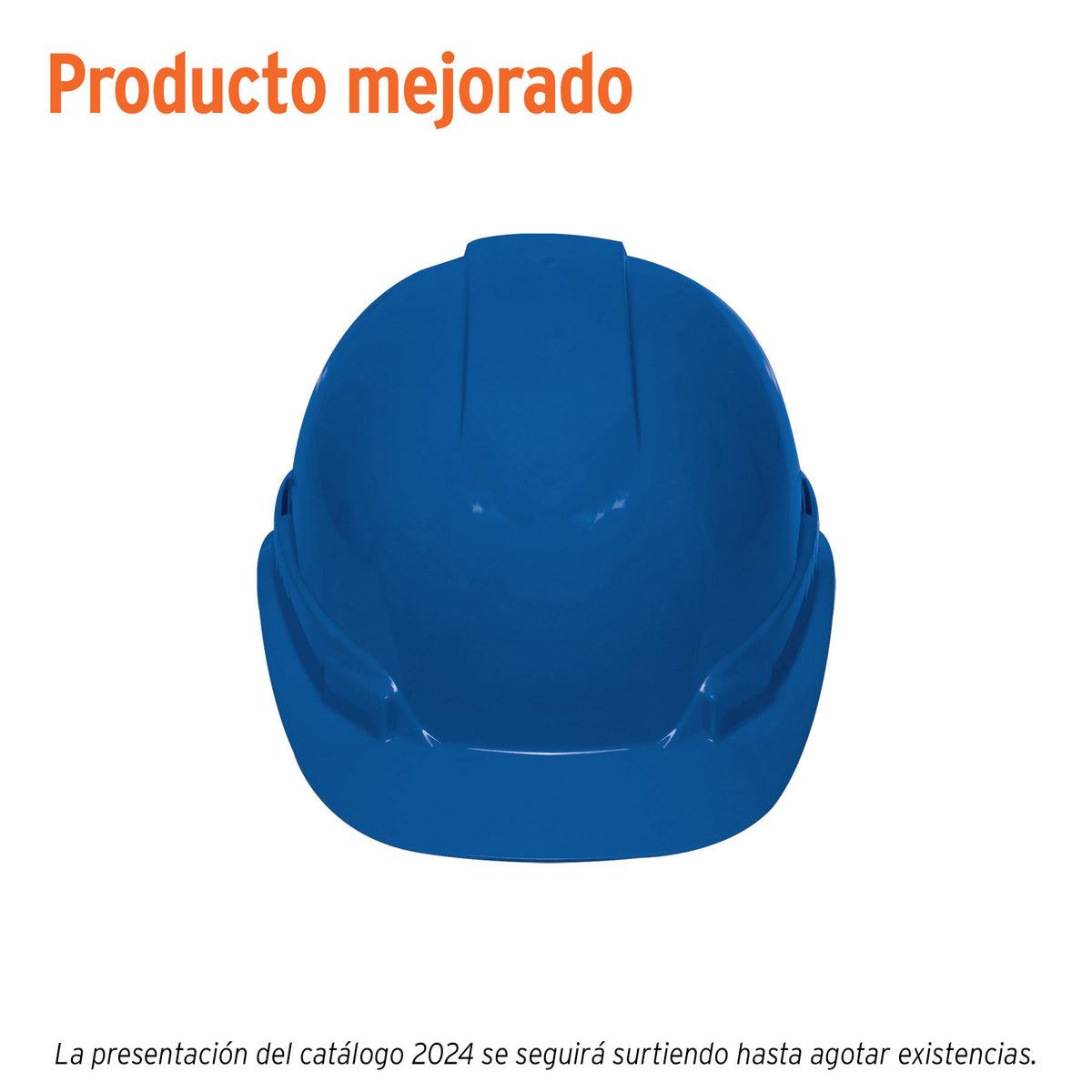 Casco de seguridad ventilado ajuste de matraca azul