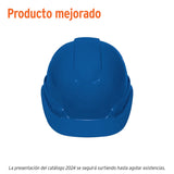 Casco de seguridad ventilado ajuste de matraca azul