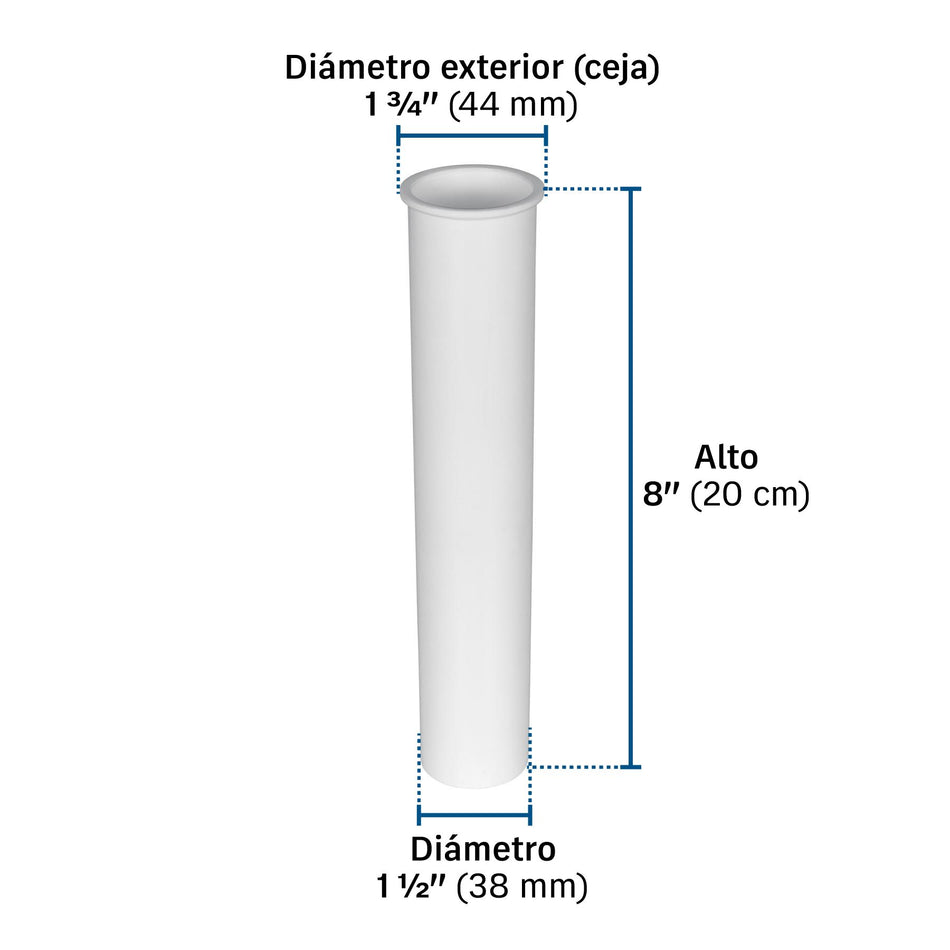 Casquillo de plástico para contracanasta, 1-1/2", 20 cm