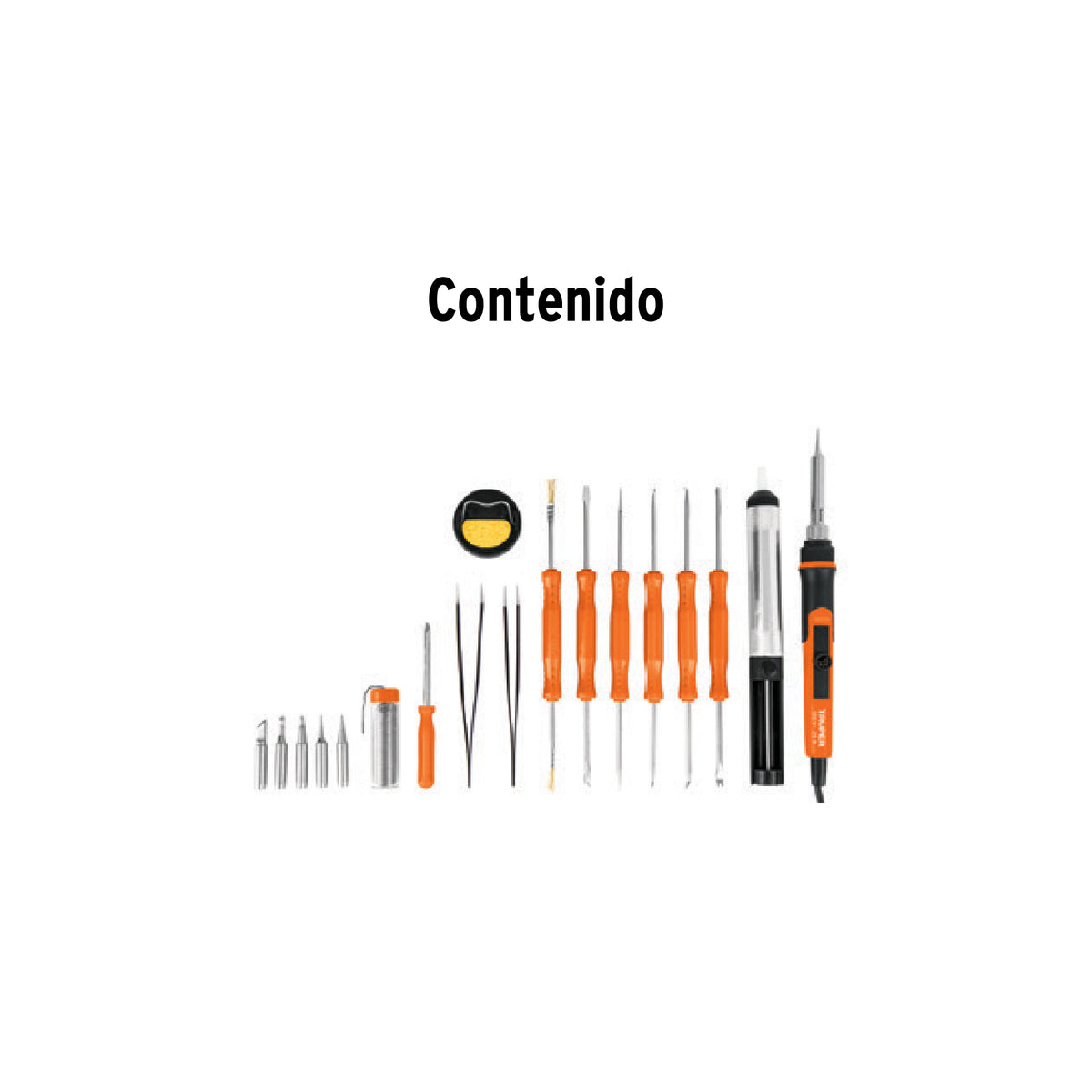 Kit soldadura electronica con cautin de 25 W temp regulable