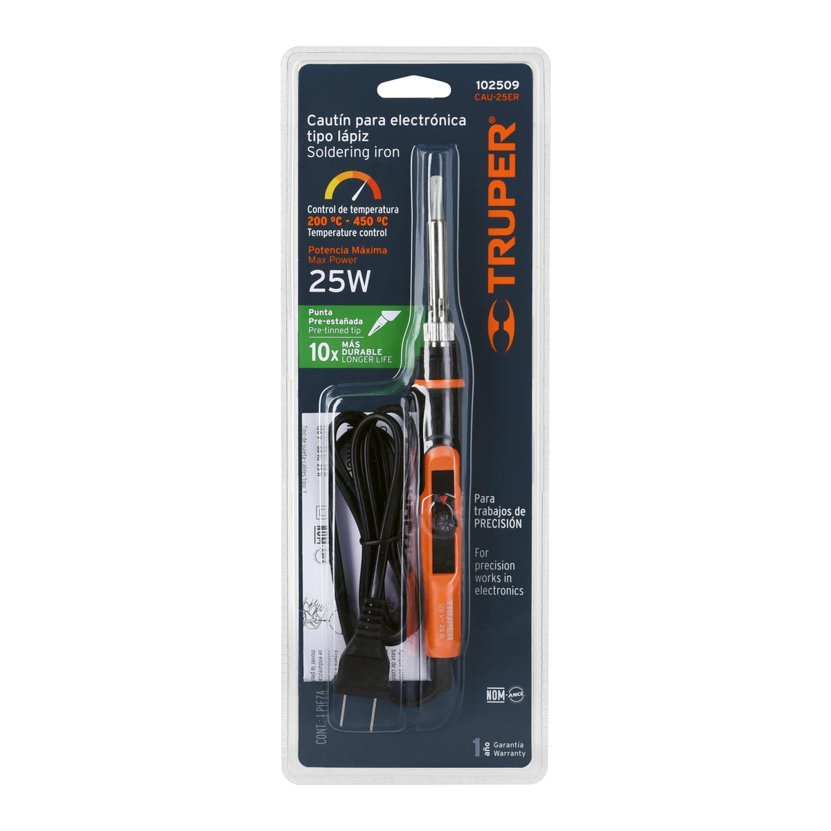 Cautin profesional electronica de 25W temperatura regulable