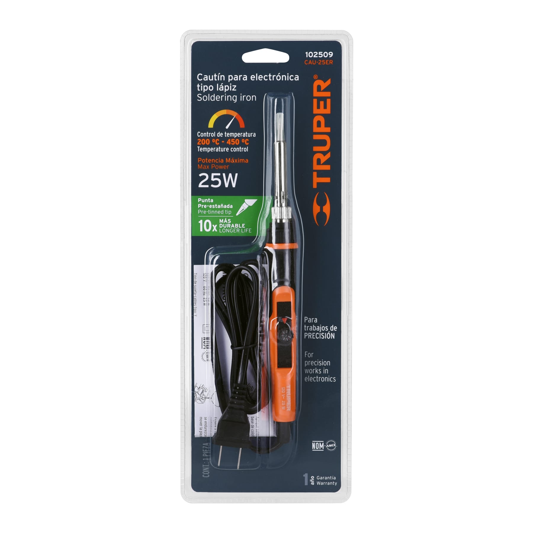 Cautin profesional electronica de 25W temperatura regulable