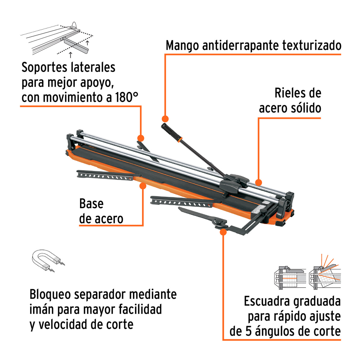 Cortador azulejo 40" (100 cm) gran formato c/maletin Expert