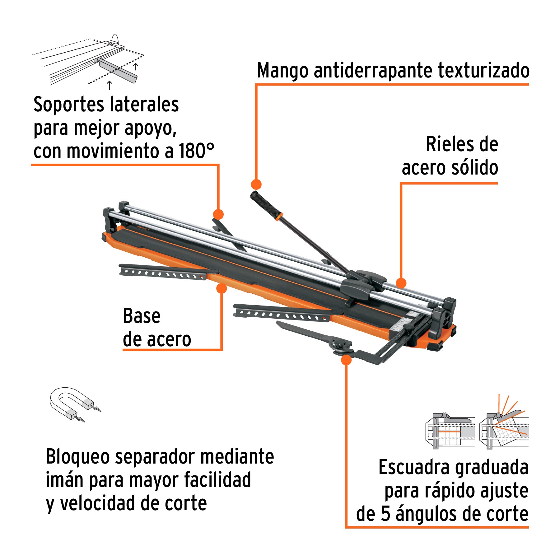 Cortador azulejo 40" (100 cm) gran formato c/maletin Expert