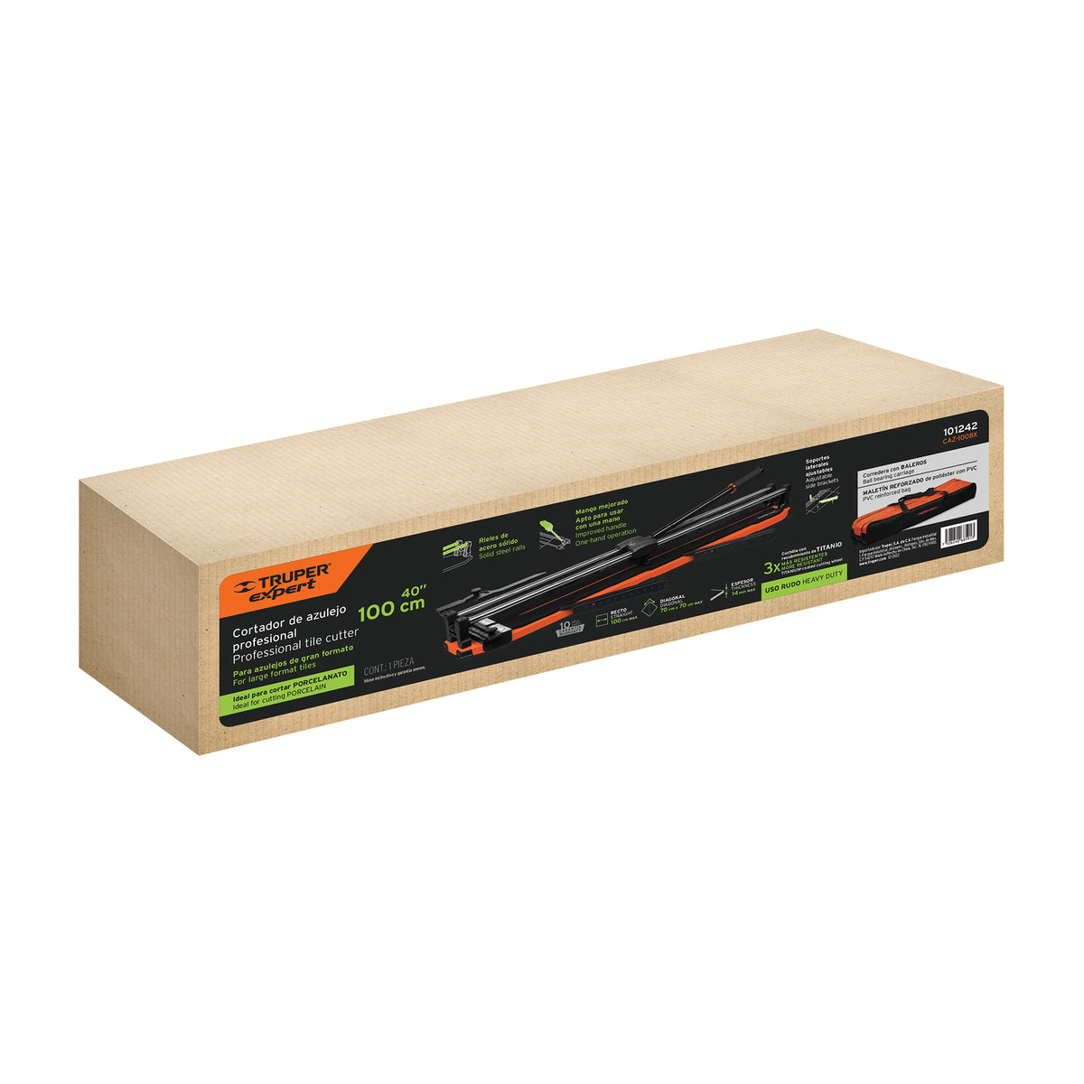Cortador azulejo 40" (100 cm) gran formato c/maletin Expert