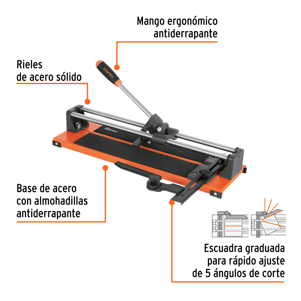 Eje corto para carretillas 1 llanta EXPERT TRUPER y PRETUL