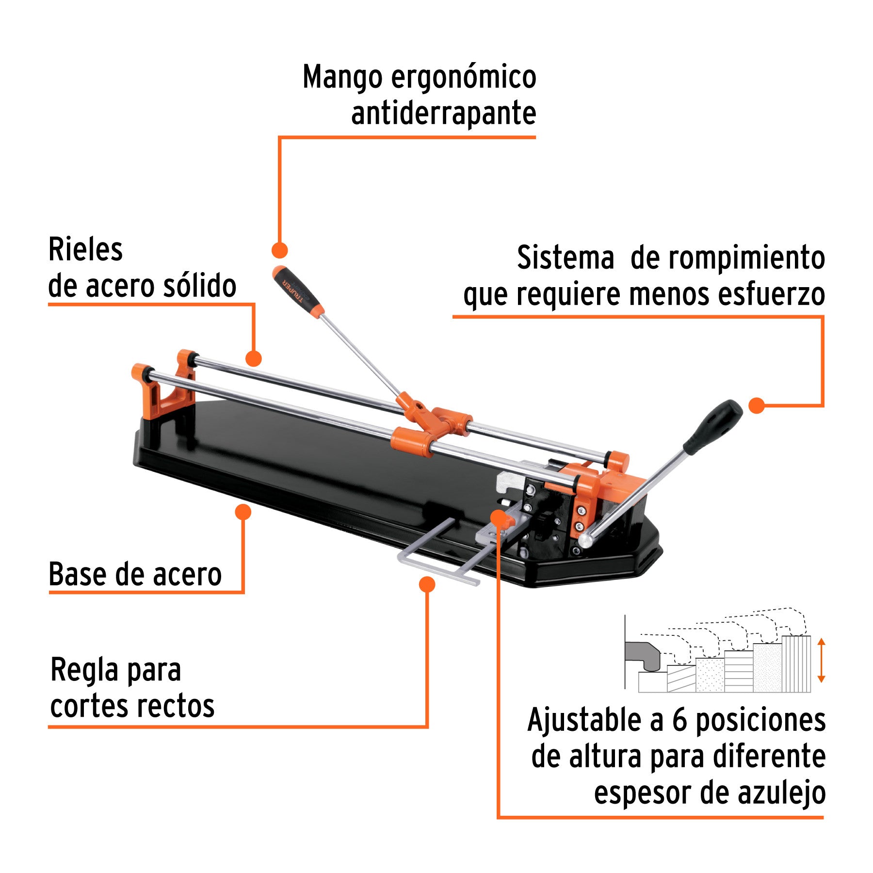 Cortador azulejo 24' (60cm) romp.multipunto en caja, EXPERT