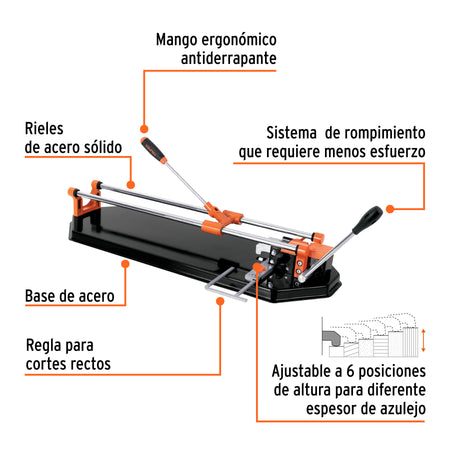 Cortador azulejo 24' (60cm) romp.multipunto en caja, EXPERT
