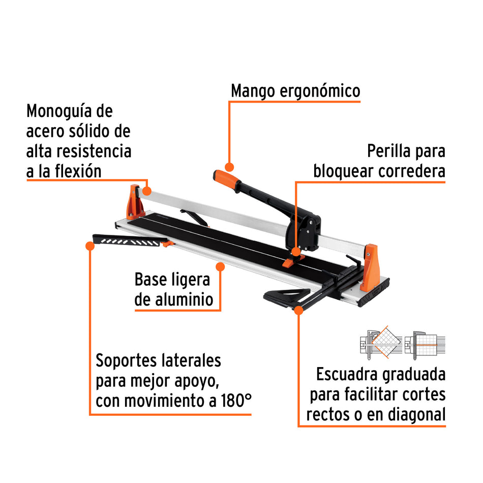 Cortador azulejo 35' (90cm) gran formato c/maletín, EXPERT