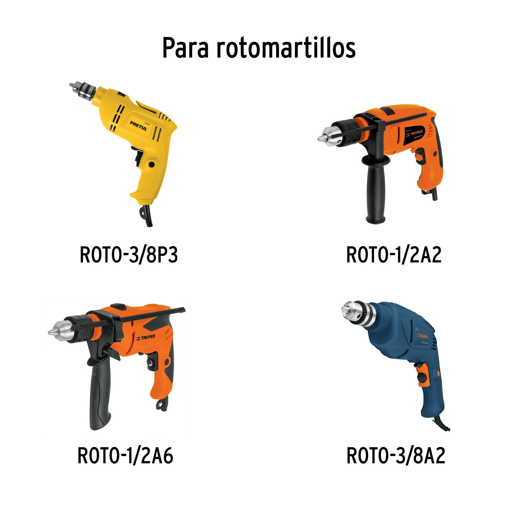 Bolsa con 2 carbones p/rotomartillos y taladro Grupo3TRUPER