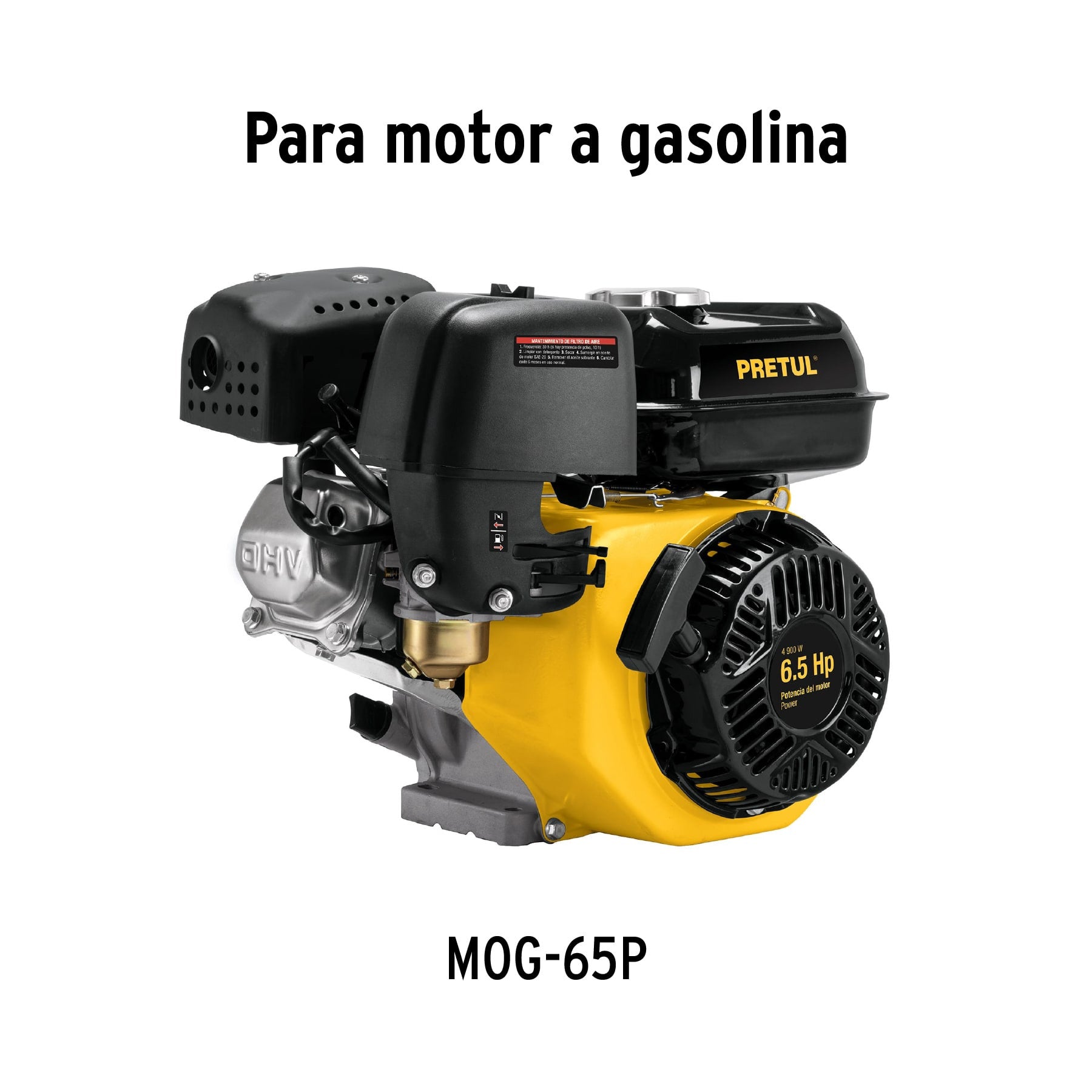 Carburador para motor a gasolina MOG-65P PRETUL