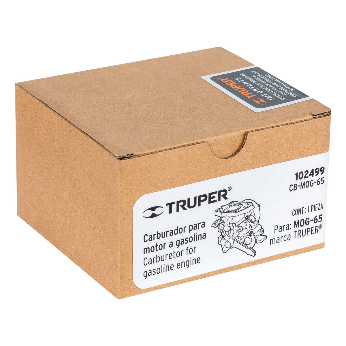 Carburador para motor a gasolina MOG-65 TRUPER