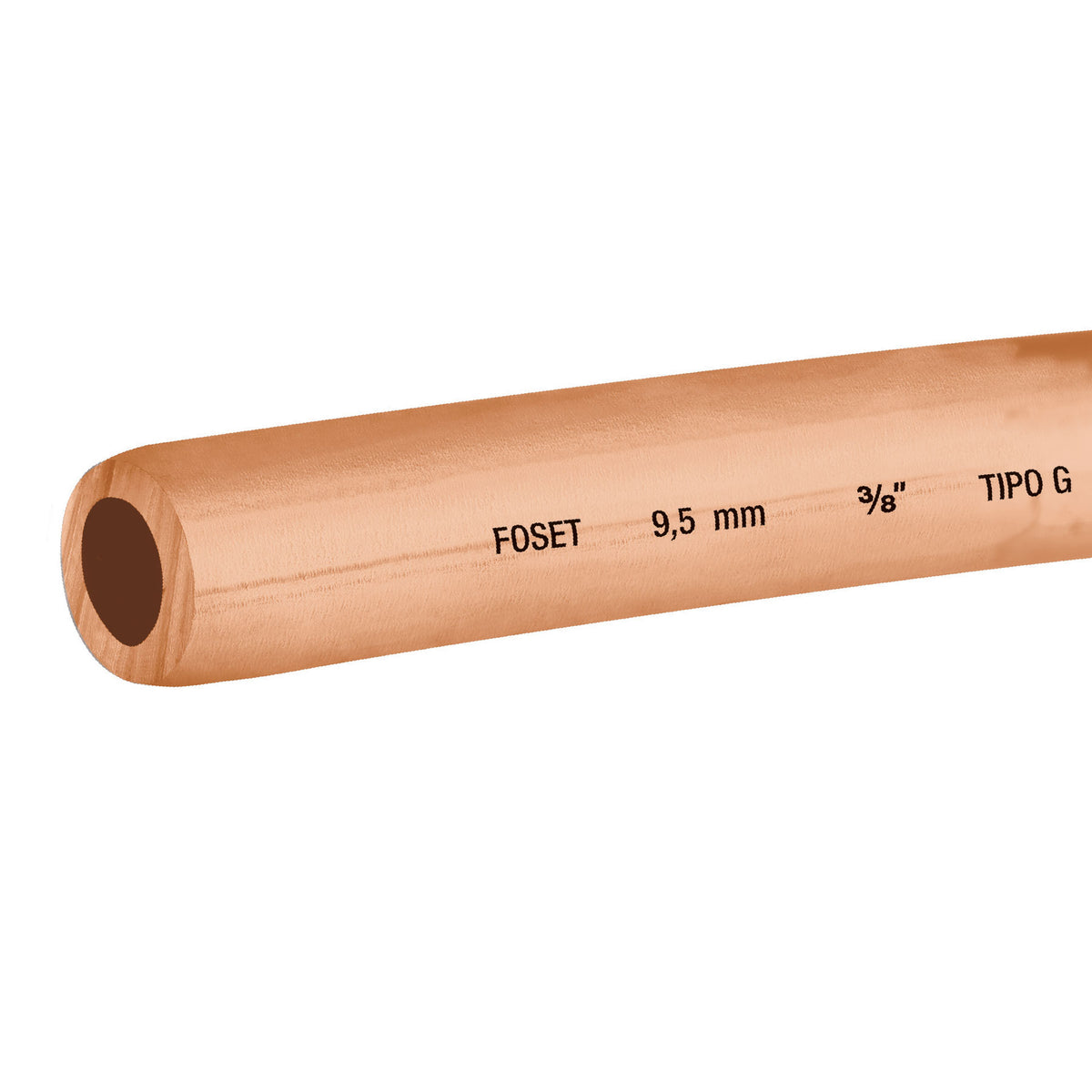 Tubo flexible de cobre 3/8" rollo de 15m 2.6kg FOSET