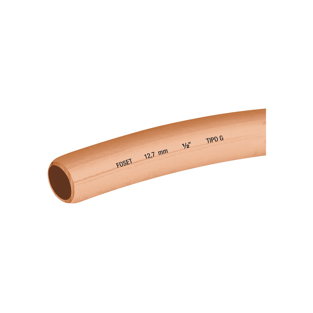 Tubo flexible de cobre 1/2" rollo de 15m 3.7kg FOSET