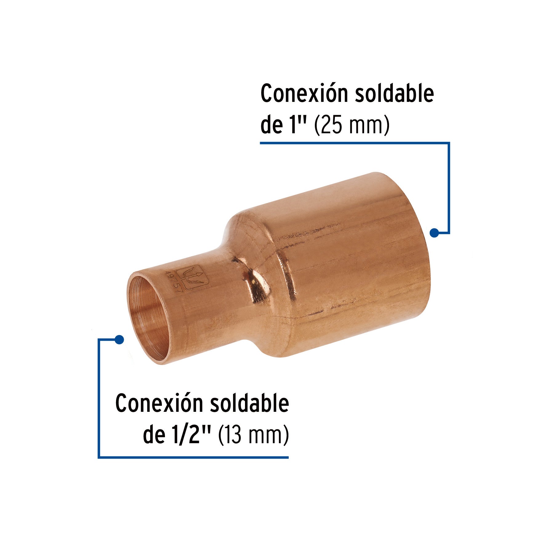 Reduccion bushing de cobre 1 x FOSET 3/4"